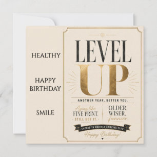 Funny birthday for friends – Age level unlocked