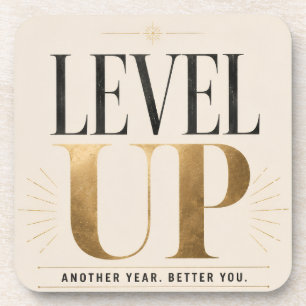 Funny birthday for friends – Age level unlocked Coaster