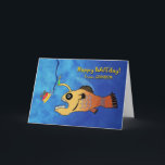 Funny Birthday for Grandson, Anglerfish Baitday Card<br><div class="desc">Paper birthday greeting card for a grandson. Funny illustration of an Anglerfish getting ready to eat some birthday cake. Funny birthday card with Happy Baitday! on the cover. Image and verse copyright © Shoaff Ballanger Studios.</div>