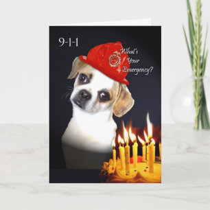 Funny Birthday for Old Friend Pug Mix Dog Card