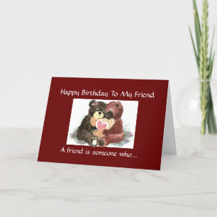 Funny Birthday Friend - Teddy Bear Collection Card