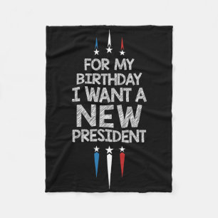 Funny Birthday Funny Political Fleece Blanket