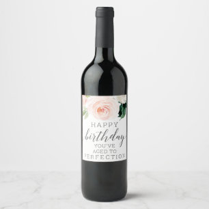 Funny Birthday Gift for Women Wine Label