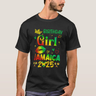Funny Birthday Girl Jamaica 2025 Birthday Trip Vac T-Shirt
