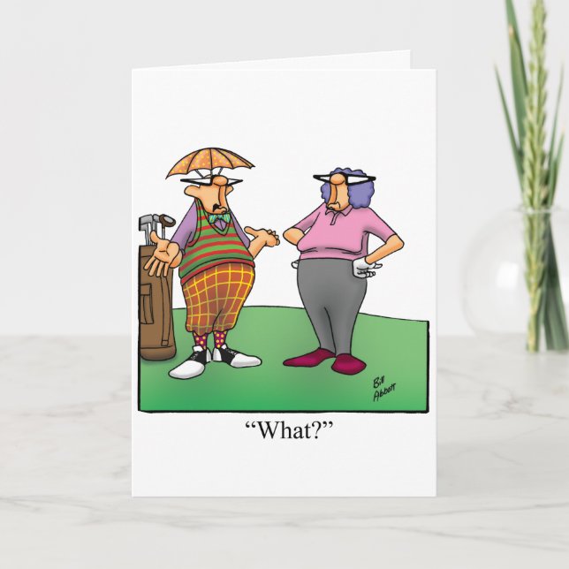 Funny Birthday Golf Humour Card For Him (Front)