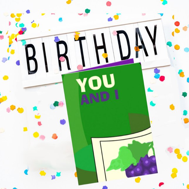 funny birthday greeting card (Funny Happy Birthday pun greeting. Celebrating age. Add extra laughter to growing another year older)