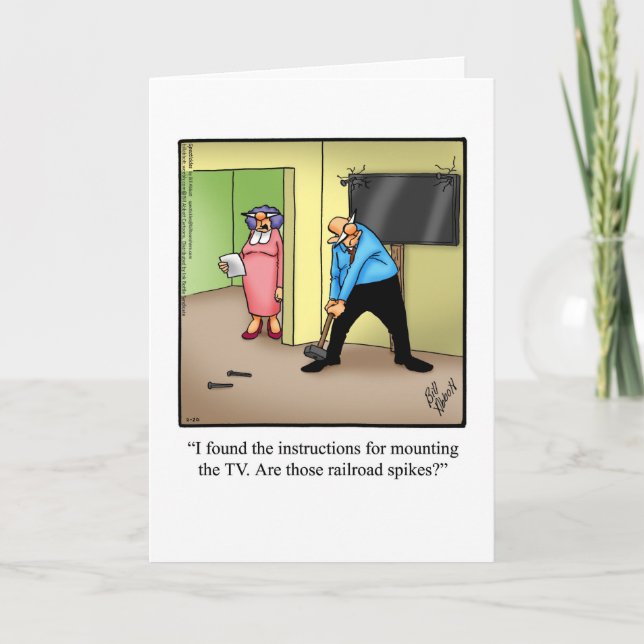 Funny Birthday Greeting Card for Him "Spectickles" (Front)