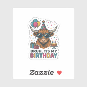 Funny Birthday Highland Cow Party Design_1
