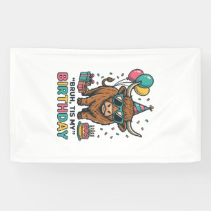 Funny Birthday Highland Cow Party Design_1 Banner