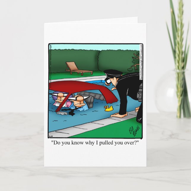 Funny Birthday Humour Greeting Card (Front)