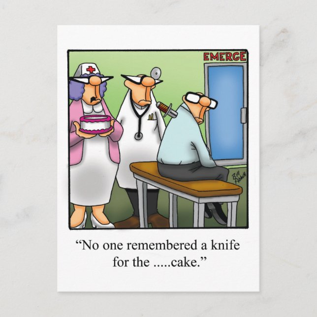 Funny Birthday Humour Postcard (Front)