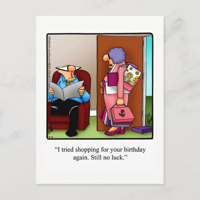 Funny Birthday Humour Postcard (Front)