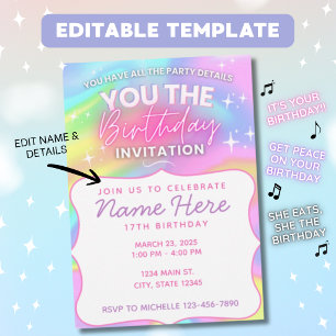Funny Birthday Invitation   You the Birthday