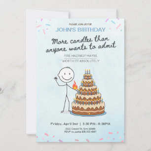 Funny Birthday Invite, Adult Sarcastic Invitation