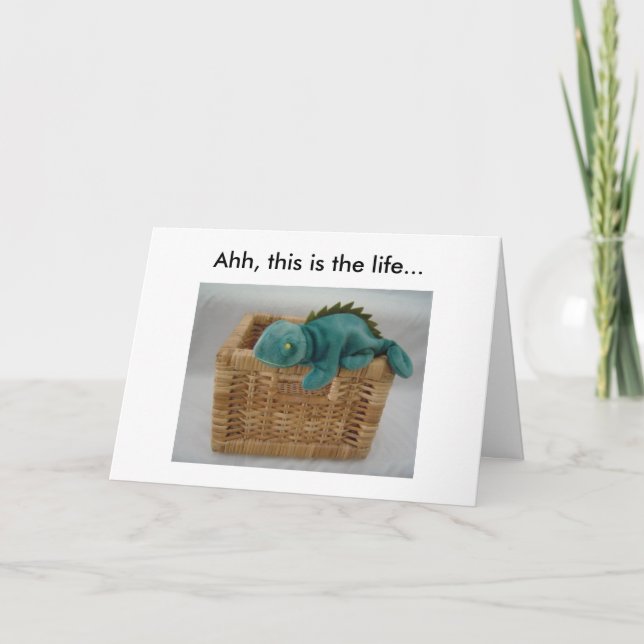 Funny Birthday Lizard Card (Front)