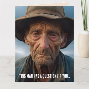 FUNNY BIRTHDAY OLD MAN JOKE GREETING CARD