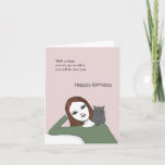 Funny Birthday Older Adult Cat Lover Sarcastic   Card<br><div class="desc">From silly jokes to serious romantic statements, MiKa Art Zazzle shop has something for everyone. Canadiana, Japanese gifts, jewelry, cases for electronic devices, fun buttons, mug cups, ornaments, cards and posters….. Please take some time and look around. You may even find something you didn't know you wanted! I’m curious about...</div>