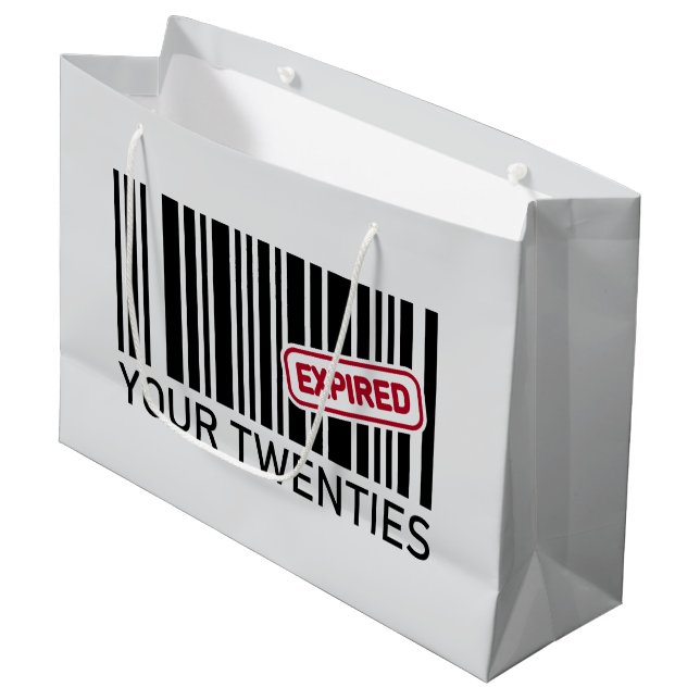 Funny Birthday party 30th Large Gift Bag (Front Angled)