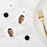 Funny Birthday Party Face Black and White Custom Confetti<br><div class="desc">Funny Birthday Party Face Black and White Custom Confetti. This will be sure to surprise a friend, relative, mum, dad, brother, sister, coworker, son, daughter or anyone for their birthday! IF YOU HAVE TROUBLE UPLOADING YOUR OWN PHOTO OR NEED ME TO HELP ASSIST, PLEASE EMAIL ME AT HBLISS04@GMAIL.COM OR SEND...</div>