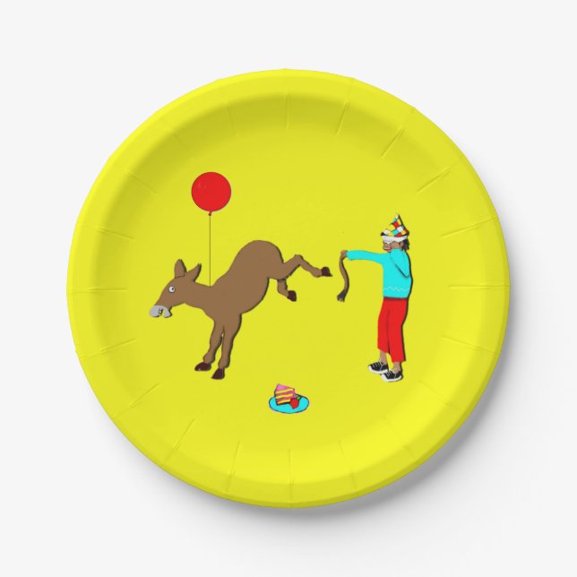Funny Birthday Party Fiesta Paper Plate (Front)