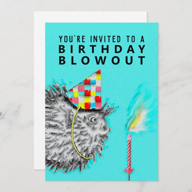 Funny Birthday Party Invitation (Front/Back)