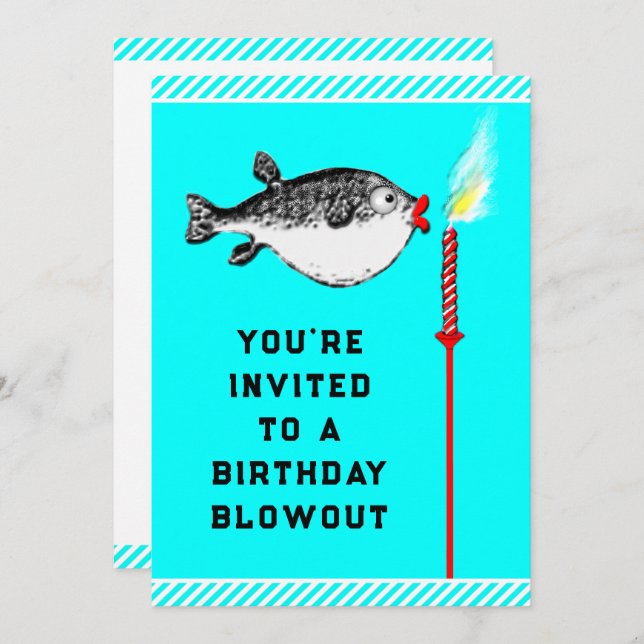 Funny Birthday Party Invitation (Front/Back)