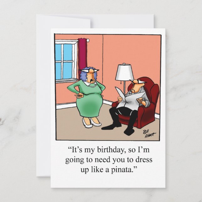 Funny Birthday Party Invitations for Her (Front)