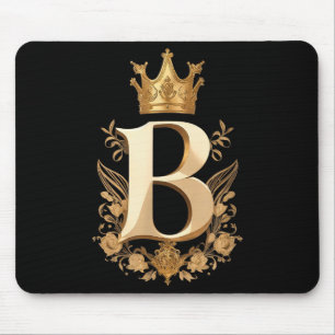 Funny Birthday Queen B - Letter B And Crown (bee)  Mouse Pad