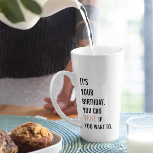 Funny Birthday Quotes   Collage Photo   Best Gift Latte Mug