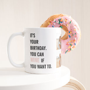 Funny Birthday Quotes   Collage Photo   Best Gift Two-Tone Coffee Mug