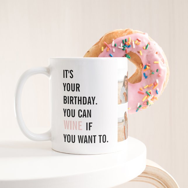 Funny Birthday Quotes | Collage Photo | Best Gift Two-Tone Coffee Mug (Creator Uploaded)