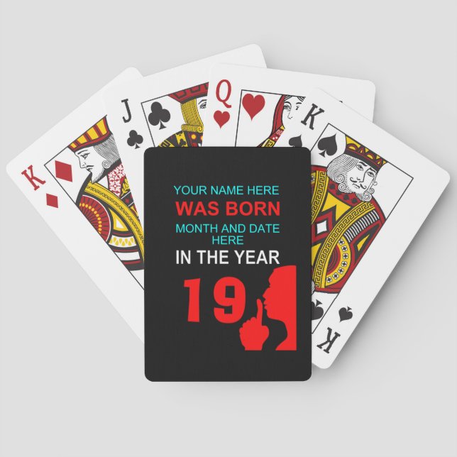 funny birthday secret playing cards (Back)
