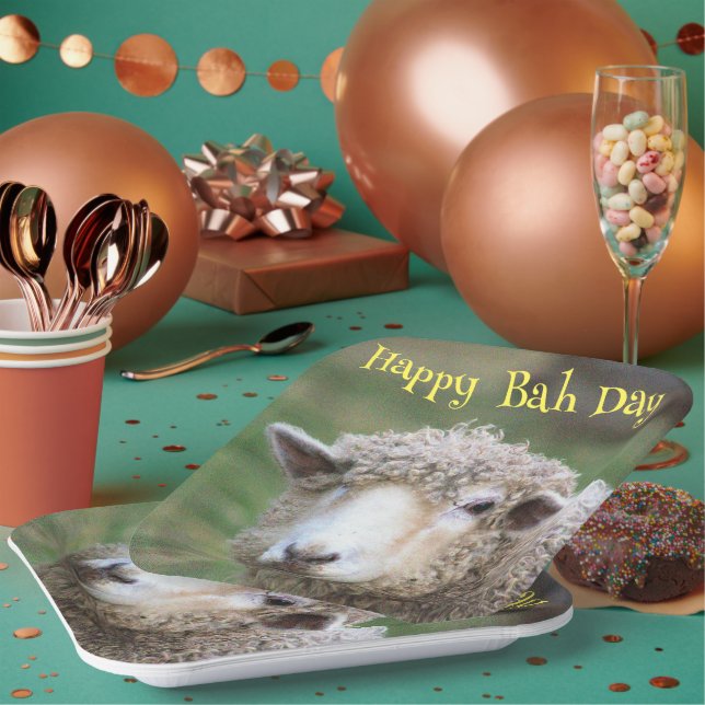 Funny Birthday Sheep Paper Plate (Multi)