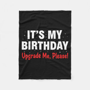 Funny Birthday Shirt Women Men Fun Upgrade Fleece Blanket