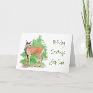 Funny Birthday Step Dad ,Someone Deer to my Heart Card