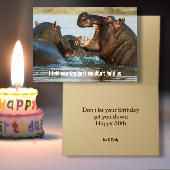Funny Birthday Talking Hippos Card (Creator Uploaded)