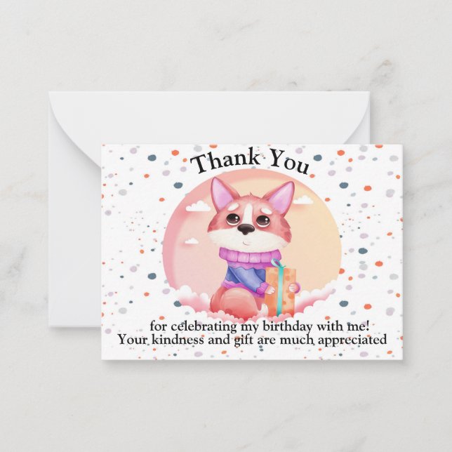 Funny Birthday Thank You Card (Front)