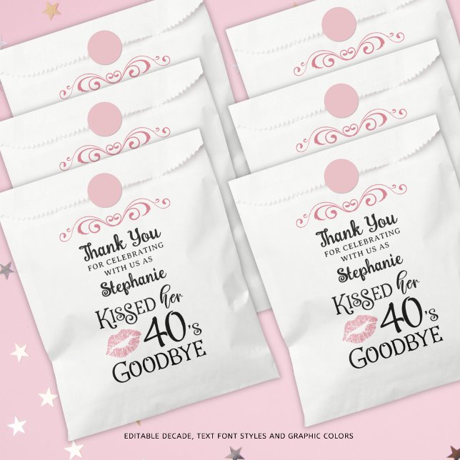 Funny Birthday Thank You Kissed Her Decade Goodbye Favour Bag (Creator Uploaded)