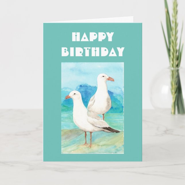 Funny Birthday to Great Girlfriend "Gullfriend" Card (Front)