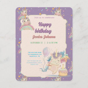 Funny Birthday Unicorn Enclosure Card