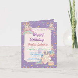 Funny Birthday Unicorn Invitation
