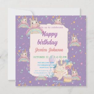 Funny Birthday Unicorn Invitation