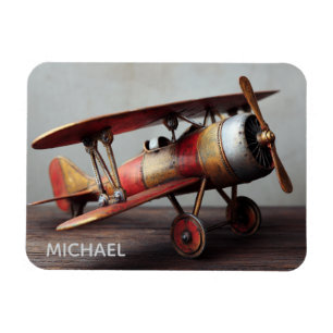 Funny Birthday Vintage Biplane Aeroplane Custom Magnet