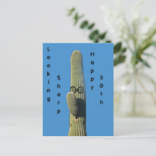 Funny Birthday Wishes Cactus Humour Postcard