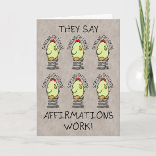 Funny Birthday Wishes, Spring Chicken Card