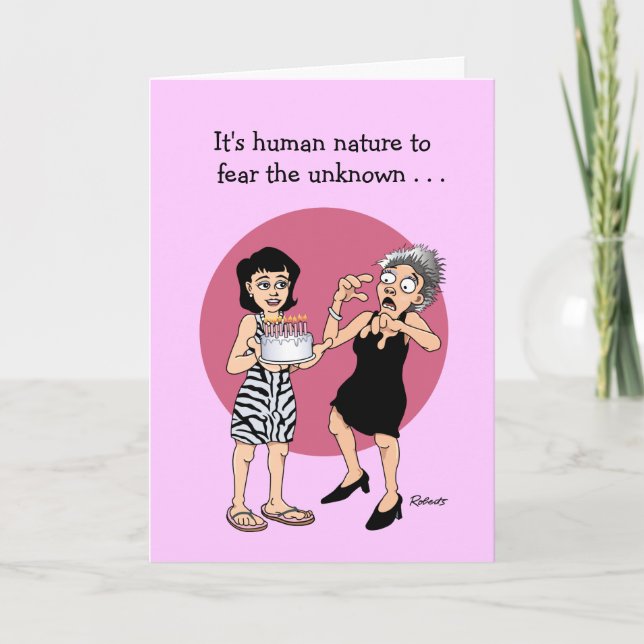 Funny Birthday Worry Card (Front)
