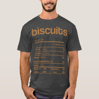 Funny Biscuits Nutrition Facts Thanksgiving Christ T-Shirt