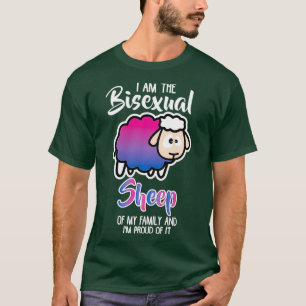Funny Biseual Bi Pride Awareness Biseual Sheep Pu T-Shirt