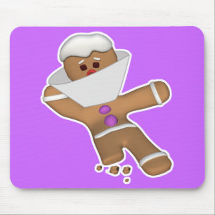Funny Bit Himself Gingerbread Man Mouse Pad