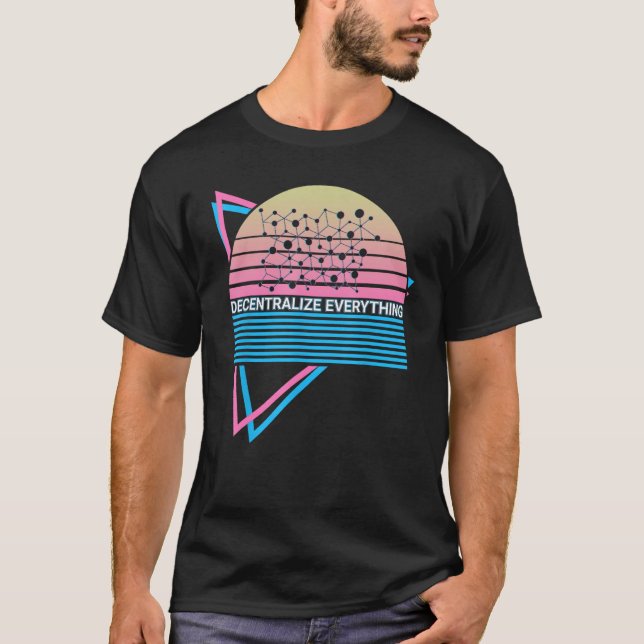 Funny Bitcoin Crypto Cryptocurrency Decentralise E T-Shirt (Front)
